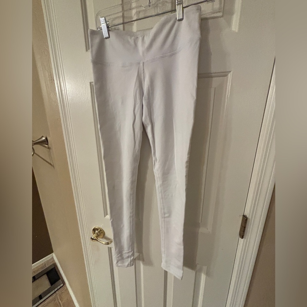 ALO Yoga White Leggings Mesh Detail